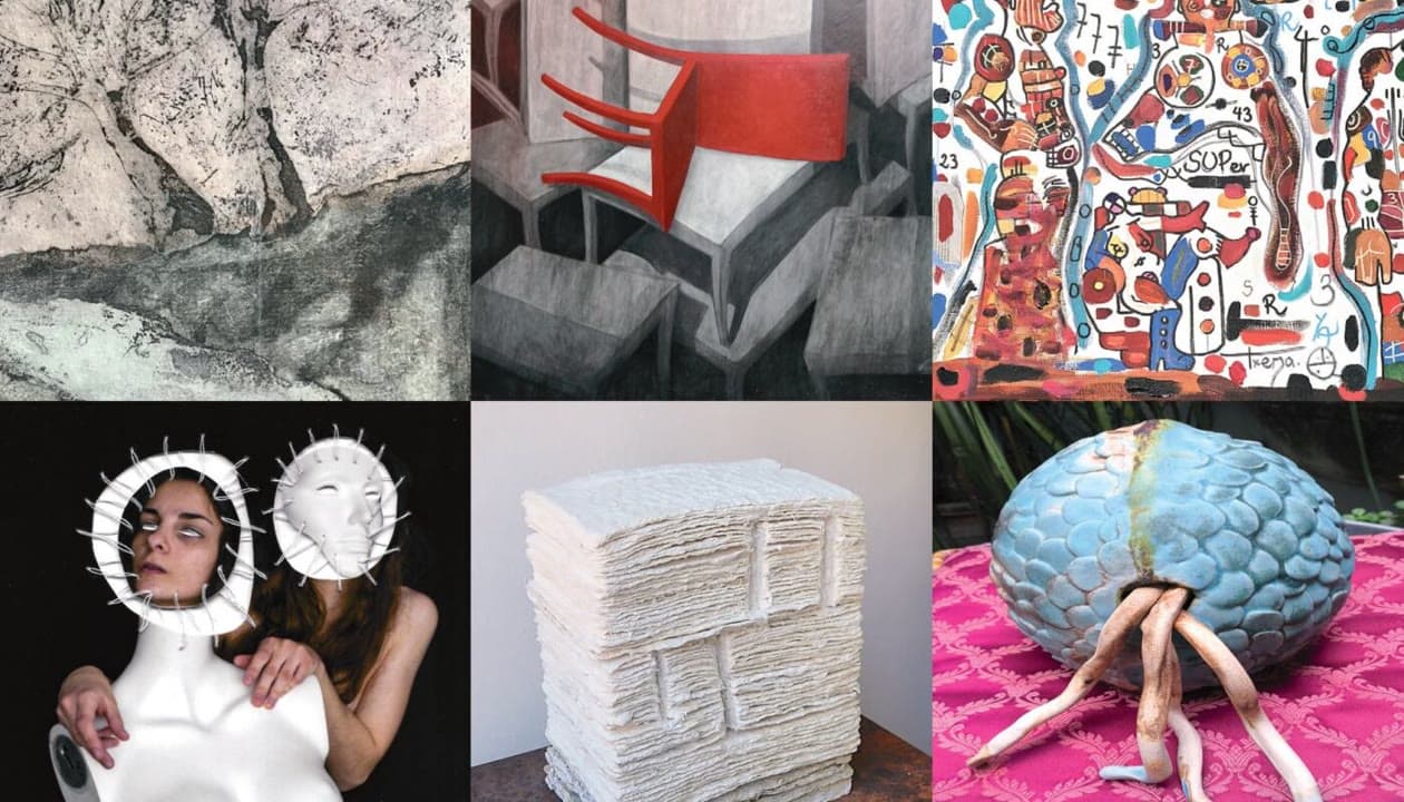 La col·lectiva d’estiu de Sant Lluc exposa les obres de sis artistes